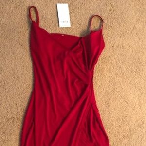 red  wrap dress